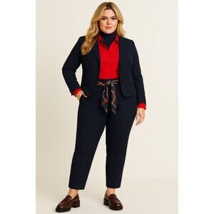 J.Crew Cameron Slim Fit Stretch Navy Dress Pants Women Size 14 Office Essential